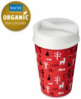 Koziol Thermobecher Iso To Go Winter Forrest, Isolierbecher, Kunststoff, Organic Red, 400 ml, 8013676
