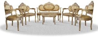 Casa Padrino Barock Salon Set Vintage Gold - Luxus Edition