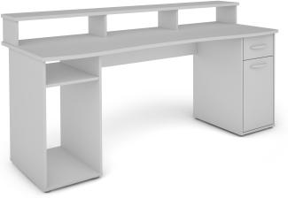 Homexperts 'FORTUNE' Schreibtisch, Holzwerkstoff Spanplatte weiß, B 180 x H 93 x T 65 cm