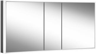 Schneider PREMIUM Line Ultimate LED Lichtspiegelschrank, 3 Doppelspiegeltüren, 1525x73,3x15,8cm, 182. 150, Ausführung: EU-Norm/Korpus schwarz matt - 182. 150. 02. 41
