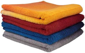 Handtücher Duschtücher - Farbverlauf Design - aus Bio Baumwolle Handtuch Colori, 70x140 cm,rot