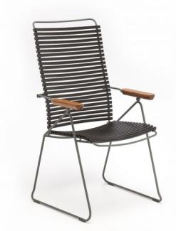 Outdoor Stuhl Click verstellbare Rückenlehne schwarz