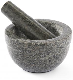 Rösle Granit Mörser mit Stößel, schwarz grau, Ø 14cm