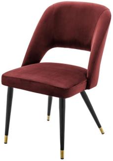 EICHHOLTZ Dining Chair Cipria Roche Bordeaux velvet