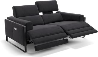 Sofanella 2-Sitzer MILO Stoffsofa Designersofa Couch in Schwarz