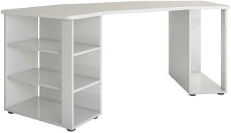 Schreibtisch >PIPPO< (BxHxT: 205x76x90,5 cm) in Weiss hlg. - 205x76x90,5 (BxHxT)