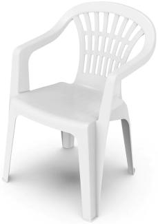 PENGO Monoblock-Stuhl Lyra aus Kunststoff, Weiß, One Size