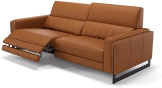 Sofanella 3-Sitzer MARA Leder Sofa Sofagarnitur in Cognac M: 232 Breite x 101 Tiefe