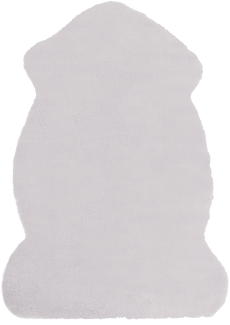 Kunstfell-Teppich Kaninchen grau 90 cm UNDARA