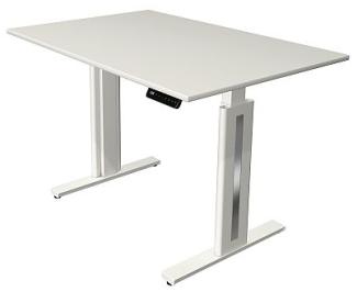 Kerkmann Schreibtisch Steh und Sitztisch MOVE 3 fresh (B) 120 x (T) 80 cm weiß