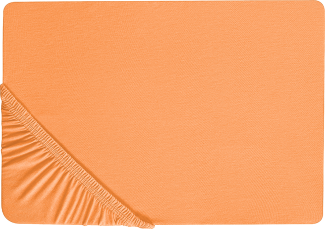Spannbettlaken Baumwolle orange 160 x 200 cm JANBU