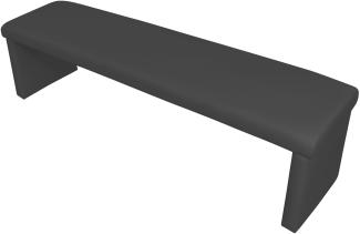 byLIVING Vorbank Cardy / Moderne Sitzbank mit Kunstleder in schwarz / Bank ohne Rückenlehne / B 160, H 48, T 45 cm