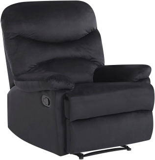 Sessel Samtstoff schwarz verstellbar ESLOV