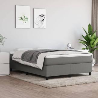 Boxspringbett Dunkelgrau 140x190 cm Stoff [3120855]