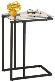 Beistelltisch U-Form aus Glas und Metall 10032609