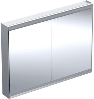 Geberit ONE Spiegelschrank mit ComfortLight, 2 Türen, Aufputzmontage, 120x90x15cm, 505. 815. 00, Farbe: Aluminium eloxiert - 505. 815. 00. 1