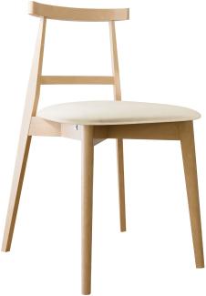 Esszimmerstuhl Hazren, Stuhl aus Buchenholz für Küche, Restaurant (Buche / Magic Velvet 2250)