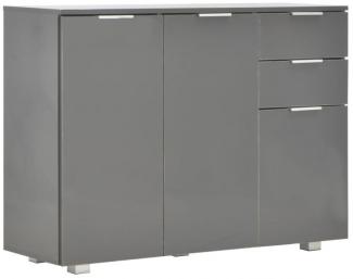vidaXL Sideboard Hochglanz-Grau 107 x 35 x 76 cm
