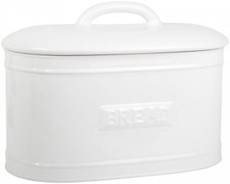 Brotkasten Brotbox Brottopf Keramik Weiß Oval Vintage Retro Ib Laursen 1982-11