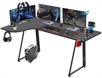 NAIMP Gamingtisch 160cm L-förmiger Eckschreibtisch für Büro und Zuhause, Rechts/ links