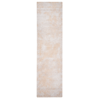 Teppich Baumwolle beige 80 x 300 cm orientalisches Muster Kurzflor BEYKOZ