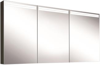 Schneider ARANGALINE LED Lichtspiegelschrank, 3 gleichgrosse Doppelspiegeltüren, 150x70x12cm, 160. 551. 02. 41, Ausführung: EU-Norm/Korpus schwarz matt - 160. 551. 02. 41