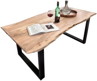 TABLES&CO Tisch 240x100 Akazie Natur Metall Schwarz