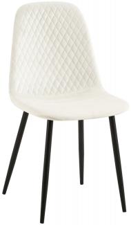 Stuhl Giverny Samt (Farbe: cremeweiß)