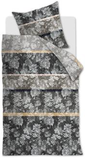 Beddinhouse Mako-Satin Bettwäsche Chrys Grey 135X200 135 x 200 cm + 1x 80 x 80 cm 1 Bettbezug, 1 Kissenbezug Grau