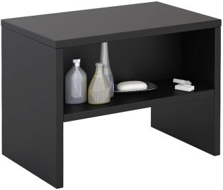 CARO-Möbel Nachttisch NEY Nachtschrank Beistelltisch mit offenem Fach in schwarz