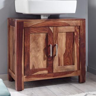 KADIMA DESIGN Badezimmerschrank aus Sheesham-Holz mit natürlichem Charme für optimalen Stauraum im Bad.