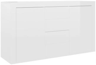 vidaXL Sideboard Hochglanz-Weiß 120×36×69 cm Spanplatte