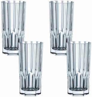 Nachtmann Aspen Longdrink, 4er Set, Longdrinkglas, Longdrinkbecher, Cocktailglas, Kristallglas, 309 ml, 0092127-0