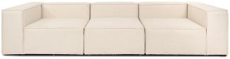 HOME DELUXE Modulares Sofa VERONA - Größe M Beige - (BxHxL) 327, 68, 119 cm