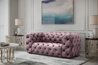 Sofa Designersofa NATALIE 2-Sitzer in Stoff Riviera Rose