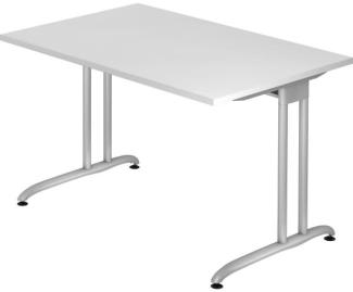 'BS12' Schreibtisch C-Gestell 120x80cm Weiß