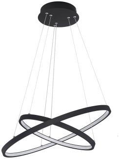 LED Hängeleuchte, DIMMER, schwarz-matt, H 120 cm