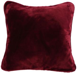 Premium Cashmere Kissenhülle 2er Set viele Farben ganzjährig 50 x 50 cm - Bordeaux (33)