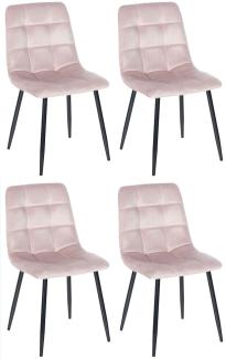 4er Set Esszimmerstühle Antibes pink