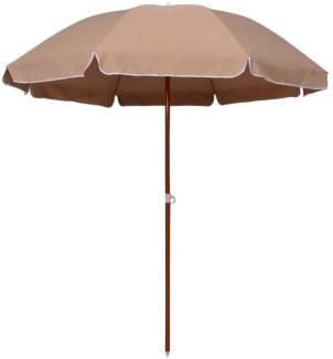 vidaXL Sonnenschirm mit Stahlmast 240 cm Taupe