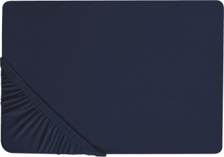 Spannbettlaken dunkelblau Baumwolle 90 x 200 cm HOFUF