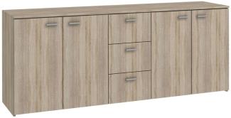 Kommode Hugo Sideboard 179x42x74,5cm sonoma eiche 4-türig