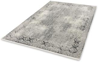 Teppich in Grau/Creme Bordüre aus 50% Viskose, 50% Acryl - 290x200x0,6cm (LxBxH)