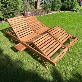 Teak Gartenliege Cuneo (Doppelliege)