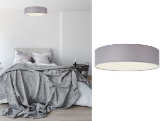 Deckenleuchte mit LED, Stoff grau/Abdeckung satiniert, Ø 40cm, CEILING DREAM