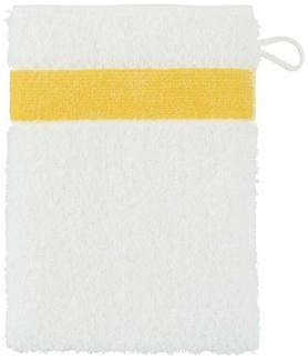 Feiler Handtücher Exclusiv mit Chenillebordüre | Waschhandschuh 15x20 cm | gelb