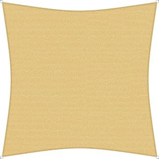 sunprotect 12009 Professional Sonnensegel, 4,5 x 4,5 m, Quadrat, wind- & wasserdurchlässig, beige