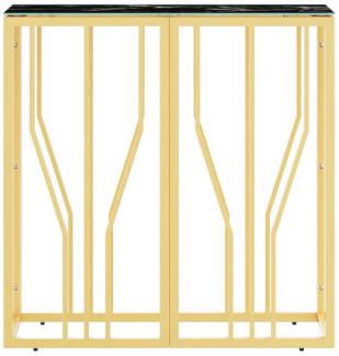 Konsolentisch Golden 70x30x70 cm Edelstahl und Glas