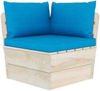 Palettensofa-Auflagen 3 Stk. Hellblau Stoff