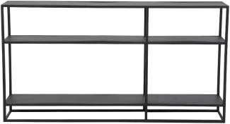 SVITA Sideboard Kommode Regal Konsolentisch Industrie Style Metall Schwarz 25 cm tief